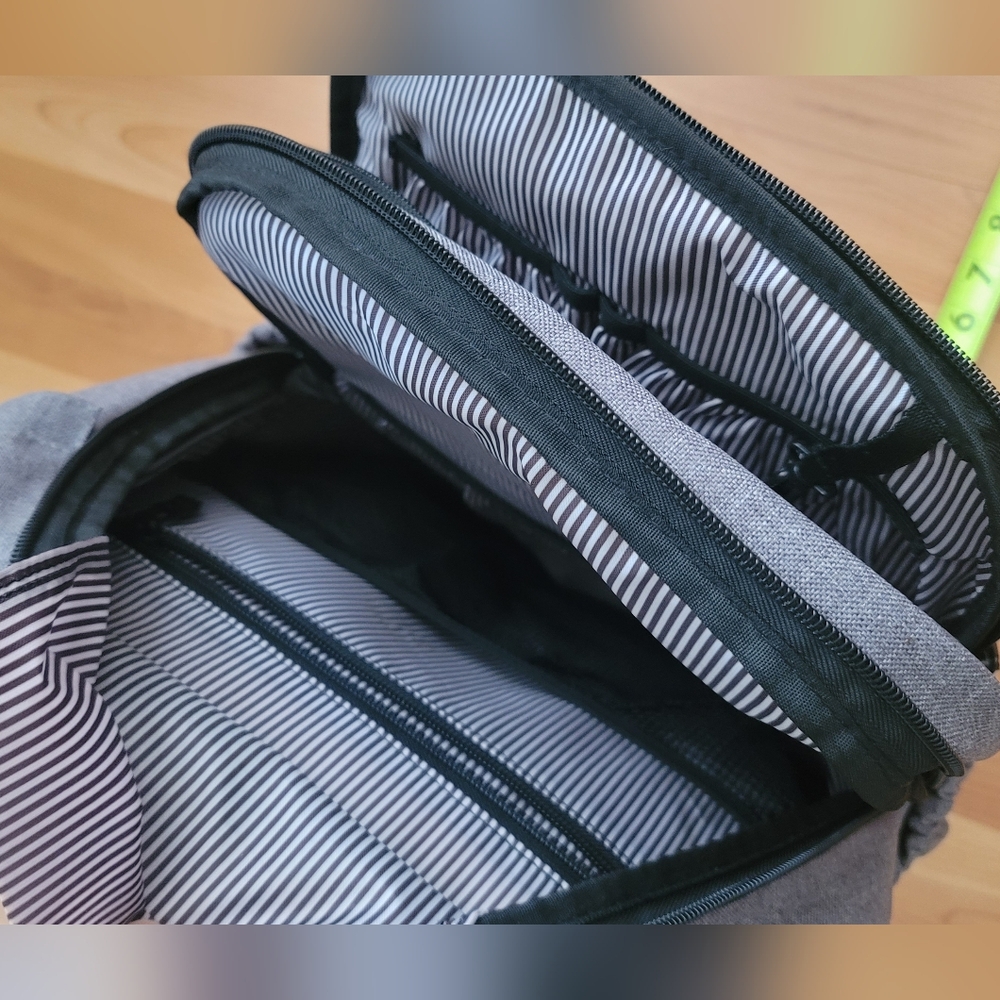 New Multi-Pocket Backpack Heather Grey Baby Diaper Bag Outdoor Hiking Quality - Picture 12 of 16